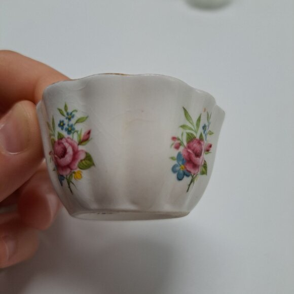 Vintage Sandford Fine Bone China Mini Creamer & Sugar Bowl Set Floral Gold Trim - Picture 7 of 13